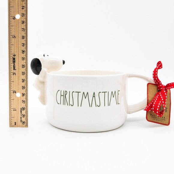 Rae Dunn x Peanuts Soup Mug, Snoopy Figurine CHRISTMASTIME Soup Bowl Gift - Picture 4 of 13